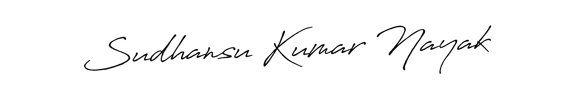 Create a beautiful signature design for name Sudhansu Kumar Nayak. With this signature (Antro_Vectra_Bolder) fonts, you can make a handwritten signature for free. Sudhansu Kumar Nayak signature style 7 images and pictures png