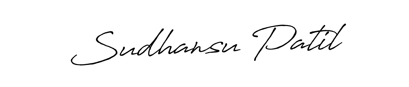 Use a signature maker to create a handwritten signature online. With this signature software, you can design (Antro_Vectra_Bolder) your own signature for name Sudhansu Patil. Sudhansu Patil signature style 7 images and pictures png