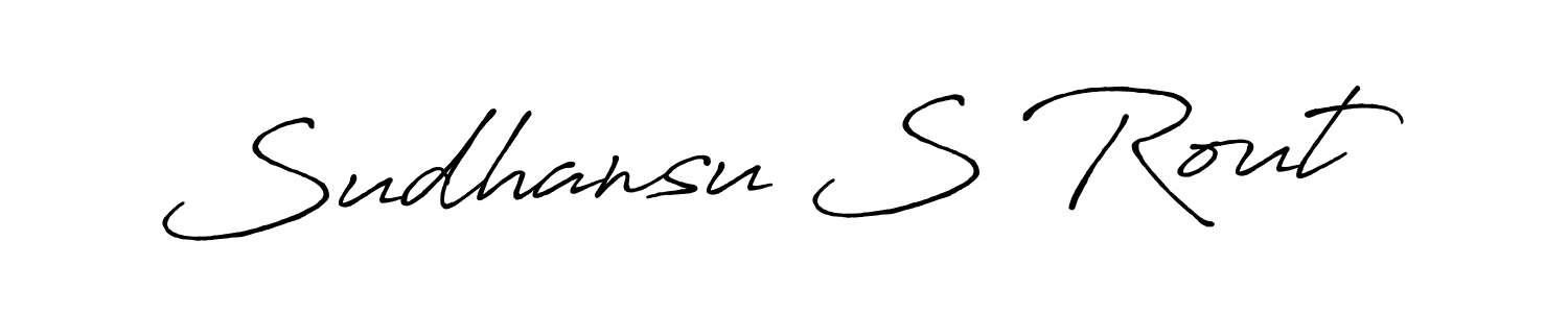 Sudhansu S Rout stylish signature style. Best Handwritten Sign (Antro_Vectra_Bolder) for my name. Handwritten Signature Collection Ideas for my name Sudhansu S Rout. Sudhansu S Rout signature style 7 images and pictures png