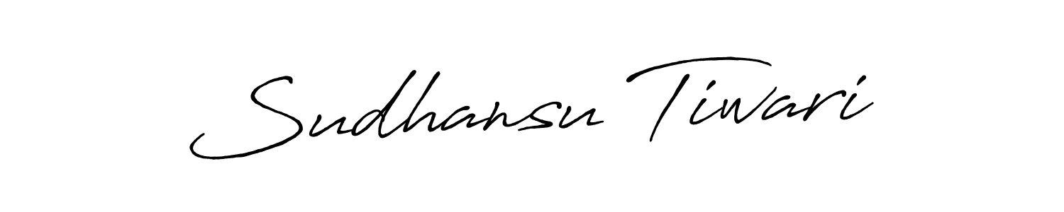 Make a beautiful signature design for name Sudhansu Tiwari. With this signature (Antro_Vectra_Bolder) style, you can create a handwritten signature for free. Sudhansu Tiwari signature style 7 images and pictures png