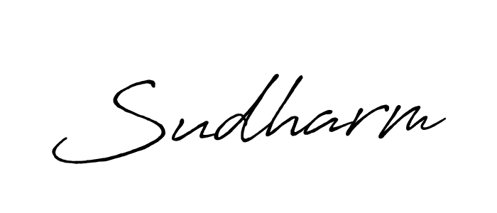 Create a beautiful signature design for name Sudharm. With this signature (Antro_Vectra_Bolder) fonts, you can make a handwritten signature for free. Sudharm signature style 7 images and pictures png