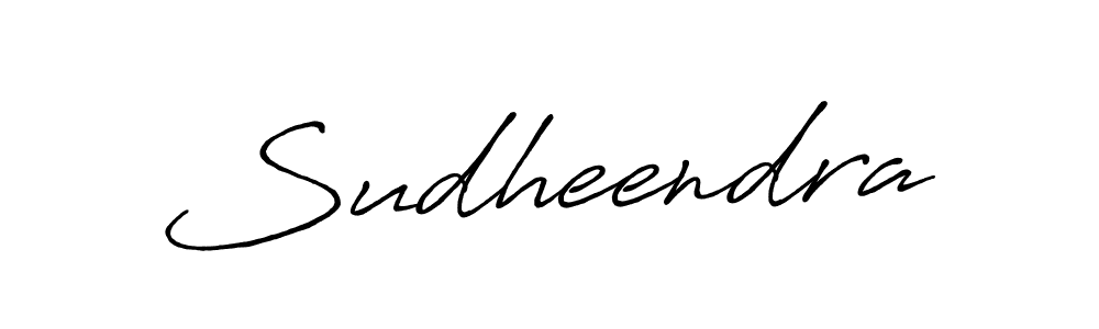 Make a beautiful signature design for name Sudheendra. With this signature (Antro_Vectra_Bolder) style, you can create a handwritten signature for free. Sudheendra signature style 7 images and pictures png