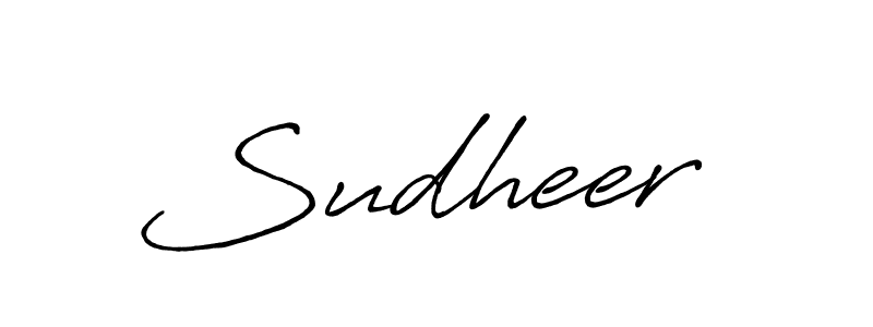 The best way (Antro_Vectra_Bolder) to make a short signature is to pick only two or three words in your name. The name Sudheer  include a total of six letters. For converting this name. Sudheer  signature style 7 images and pictures png