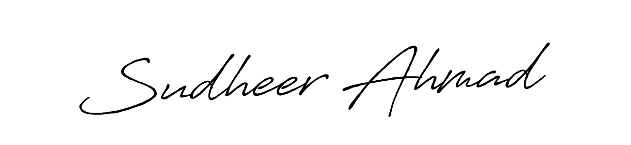 Make a beautiful signature design for name Sudheer Ahmad. With this signature (Antro_Vectra_Bolder) style, you can create a handwritten signature for free. Sudheer Ahmad signature style 7 images and pictures png