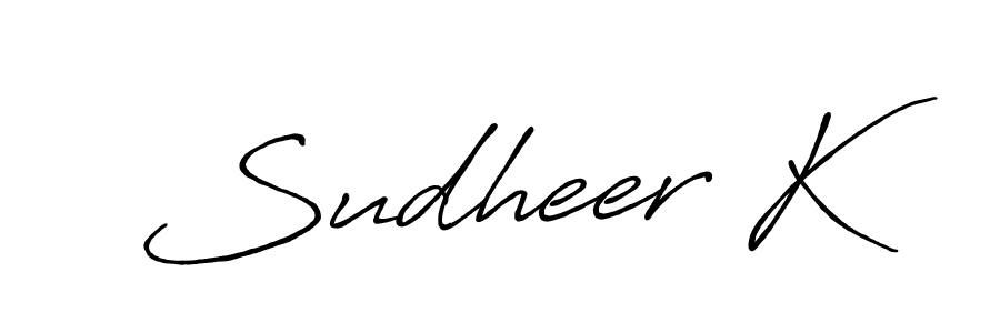 How to Draw Sudheer K signature style? Antro_Vectra_Bolder is a latest design signature styles for name Sudheer K. Sudheer K signature style 7 images and pictures png