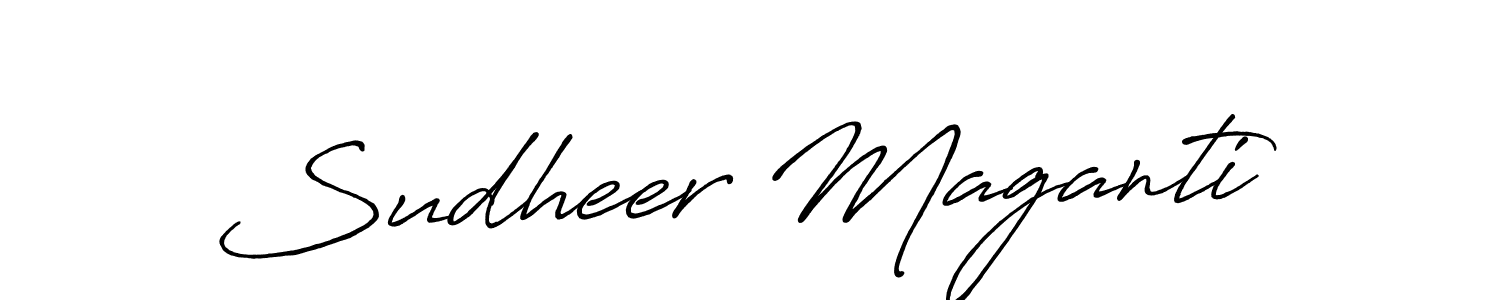 Design your own signature with our free online signature maker. With this signature software, you can create a handwritten (Antro_Vectra_Bolder) signature for name Sudheer Maganti. Sudheer Maganti signature style 7 images and pictures png