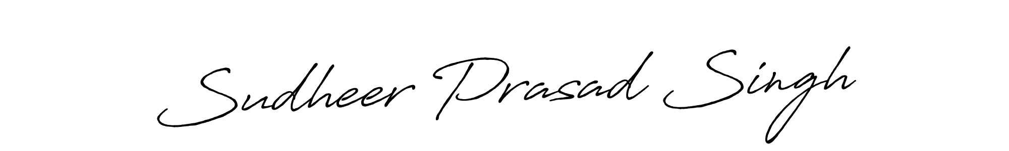 This is the best signature style for the Sudheer Prasad Singh name. Also you like these signature font (Antro_Vectra_Bolder). Mix name signature. Sudheer Prasad Singh signature style 7 images and pictures png