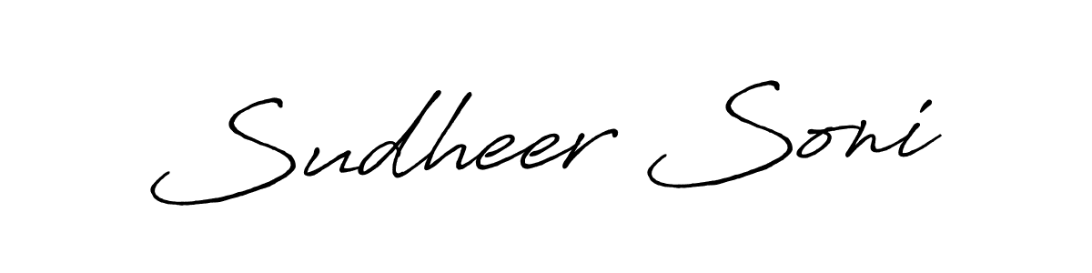 Sudheer Soni stylish signature style. Best Handwritten Sign (Antro_Vectra_Bolder) for my name. Handwritten Signature Collection Ideas for my name Sudheer Soni. Sudheer Soni signature style 7 images and pictures png