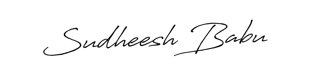 You should practise on your own different ways (Antro_Vectra_Bolder) to write your name (Sudheesh Babu) in signature. don't let someone else do it for you. Sudheesh Babu signature style 7 images and pictures png