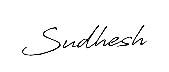 How to make Sudhesh signature? Antro_Vectra_Bolder is a professional autograph style. Create handwritten signature for Sudhesh name. Sudhesh signature style 7 images and pictures png