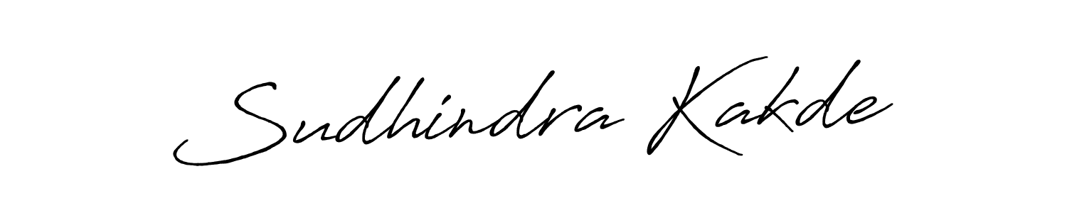 Create a beautiful signature design for name Sudhindra Kakde. With this signature (Antro_Vectra_Bolder) fonts, you can make a handwritten signature for free. Sudhindra Kakde signature style 7 images and pictures png