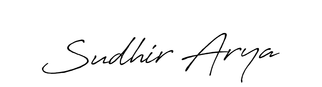 Use a signature maker to create a handwritten signature online. With this signature software, you can design (Antro_Vectra_Bolder) your own signature for name Sudhir Arya. Sudhir Arya signature style 7 images and pictures png