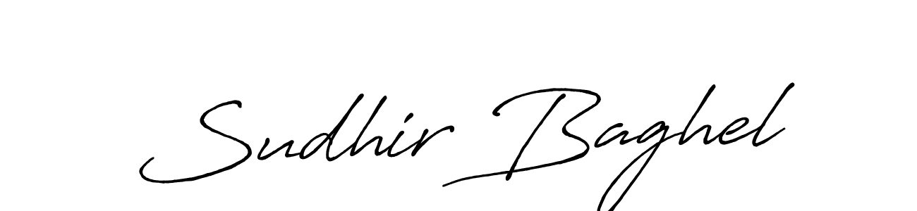 How to make Sudhir Baghel name signature. Use Antro_Vectra_Bolder style for creating short signs online. This is the latest handwritten sign. Sudhir Baghel signature style 7 images and pictures png