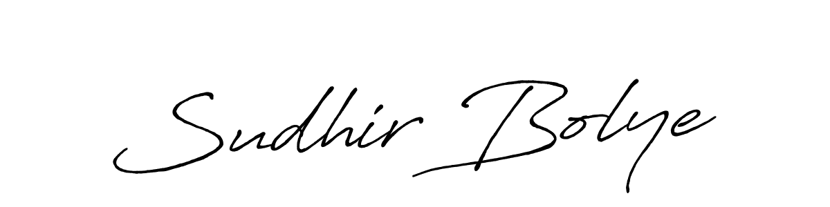 It looks lik you need a new signature style for name Sudhir Bolye. Design unique handwritten (Antro_Vectra_Bolder) signature with our free signature maker in just a few clicks. Sudhir Bolye signature style 7 images and pictures png