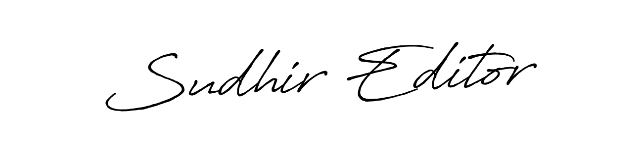 You should practise on your own different ways (Antro_Vectra_Bolder) to write your name (Sudhir Editor) in signature. don't let someone else do it for you. Sudhir Editor signature style 7 images and pictures png