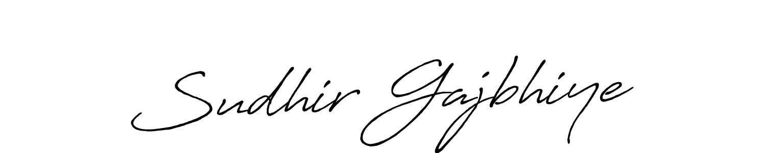 Make a beautiful signature design for name Sudhir Gajbhiye. With this signature (Antro_Vectra_Bolder) style, you can create a handwritten signature for free. Sudhir Gajbhiye signature style 7 images and pictures png