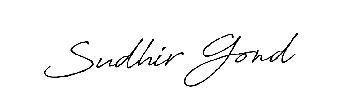 Also we have Sudhir Gond name is the best signature style. Create professional handwritten signature collection using Antro_Vectra_Bolder autograph style. Sudhir Gond signature style 7 images and pictures png