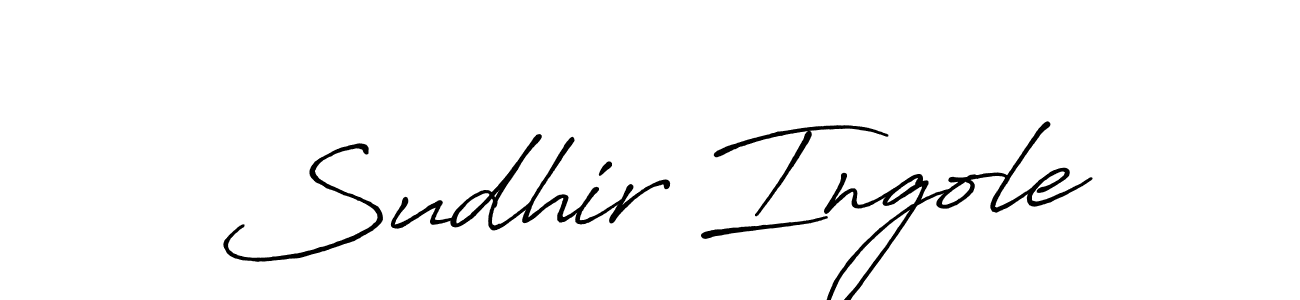 Make a beautiful signature design for name Sudhir Ingole. With this signature (Antro_Vectra_Bolder) style, you can create a handwritten signature for free. Sudhir Ingole signature style 7 images and pictures png
