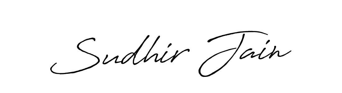 How to make Sudhir Jain name signature. Use Antro_Vectra_Bolder style for creating short signs online. This is the latest handwritten sign. Sudhir Jain signature style 7 images and pictures png
