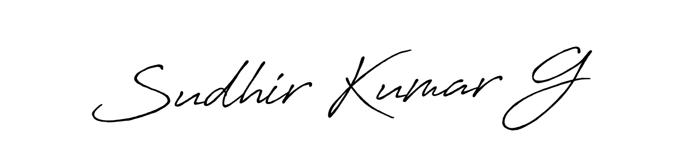 Antro_Vectra_Bolder is a professional signature style that is perfect for those who want to add a touch of class to their signature. It is also a great choice for those who want to make their signature more unique. Get Sudhir Kumar G name to fancy signature for free. Sudhir Kumar G signature style 7 images and pictures png