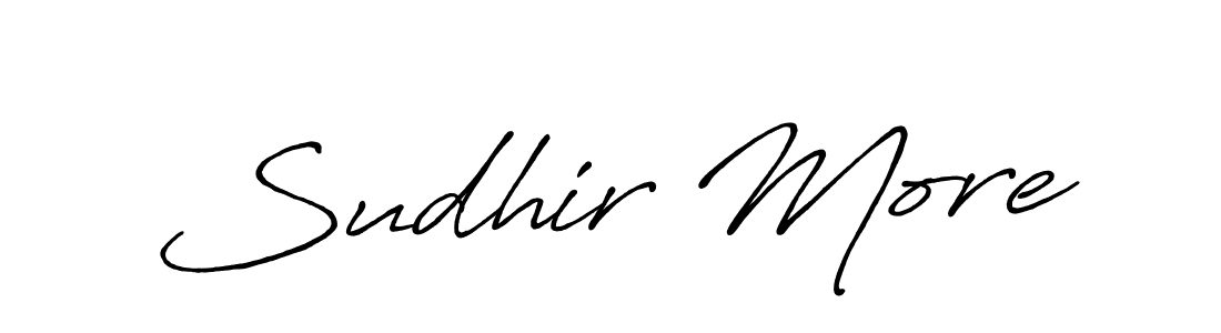 Similarly Antro_Vectra_Bolder is the best handwritten signature design. Signature creator online .You can use it as an online autograph creator for name Sudhir More. Sudhir More signature style 7 images and pictures png