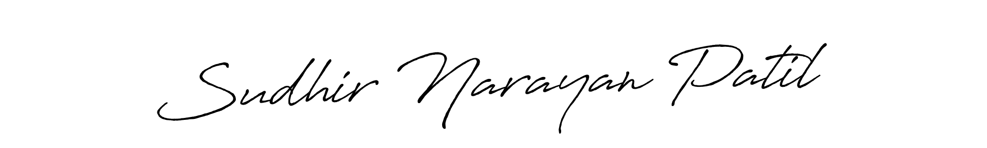 The best way (Antro_Vectra_Bolder) to make a short signature is to pick only two or three words in your name. The name Sudhir Narayan Patil include a total of six letters. For converting this name. Sudhir Narayan Patil signature style 7 images and pictures png