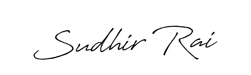 How to make Sudhir Rai name signature. Use Antro_Vectra_Bolder style for creating short signs online. This is the latest handwritten sign. Sudhir Rai signature style 7 images and pictures png