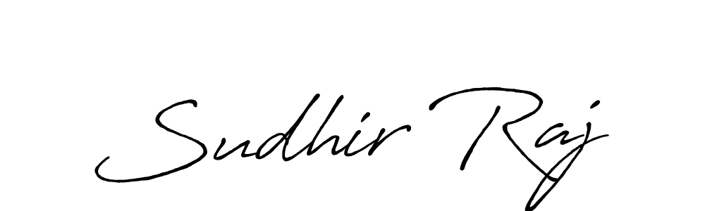 Use a signature maker to create a handwritten signature online. With this signature software, you can design (Antro_Vectra_Bolder) your own signature for name Sudhir Raj. Sudhir Raj signature style 7 images and pictures png