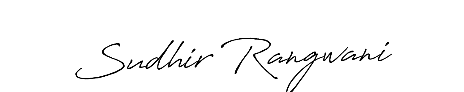 Make a beautiful signature design for name Sudhir Rangwani. With this signature (Antro_Vectra_Bolder) style, you can create a handwritten signature for free. Sudhir Rangwani signature style 7 images and pictures png