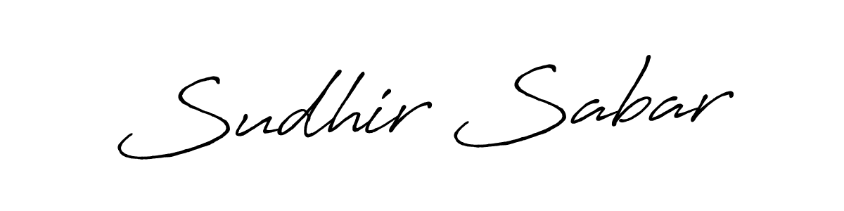 The best way (Antro_Vectra_Bolder) to make a short signature is to pick only two or three words in your name. The name Sudhir Sabar include a total of six letters. For converting this name. Sudhir Sabar signature style 7 images and pictures png