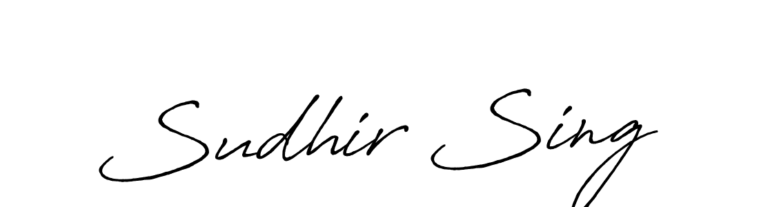 Antro_Vectra_Bolder is a professional signature style that is perfect for those who want to add a touch of class to their signature. It is also a great choice for those who want to make their signature more unique. Get Sudhir Sing name to fancy signature for free. Sudhir Sing signature style 7 images and pictures png