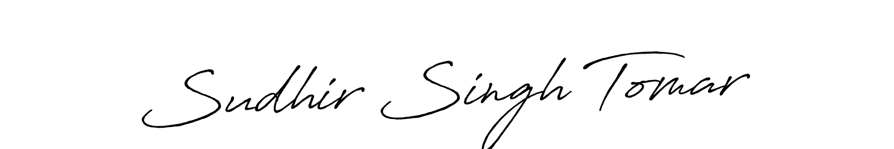 The best way (Antro_Vectra_Bolder) to make a short signature is to pick only two or three words in your name. The name Sudhir Singh Tomar include a total of six letters. For converting this name. Sudhir Singh Tomar signature style 7 images and pictures png