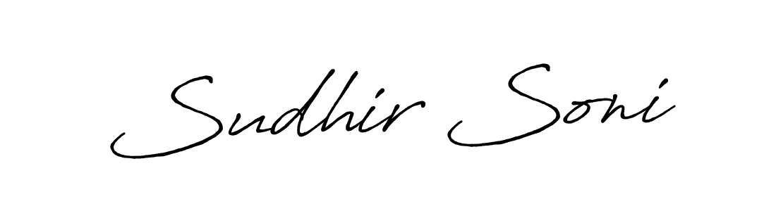 if you are searching for the best signature style for your name Sudhir Soni. so please give up your signature search. here we have designed multiple signature styles  using Antro_Vectra_Bolder. Sudhir Soni signature style 7 images and pictures png