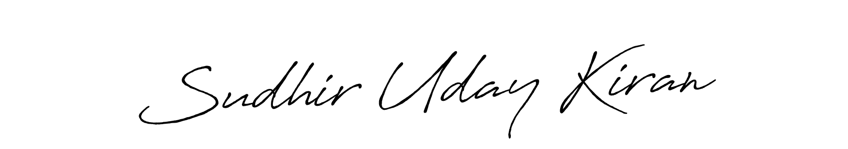 Create a beautiful signature design for name Sudhir Uday Kiran. With this signature (Antro_Vectra_Bolder) fonts, you can make a handwritten signature for free. Sudhir Uday Kiran signature style 7 images and pictures png