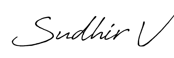 Best and Professional Signature Style for Sudhir V. Antro_Vectra_Bolder Best Signature Style Collection. Sudhir V signature style 7 images and pictures png