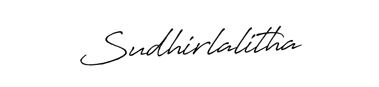 The best way (Antro_Vectra_Bolder) to make a short signature is to pick only two or three words in your name. The name Sudhirlalitha include a total of six letters. For converting this name. Sudhirlalitha signature style 7 images and pictures png