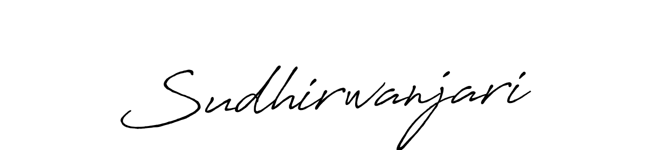 Make a beautiful signature design for name Sudhirwanjari. With this signature (Antro_Vectra_Bolder) style, you can create a handwritten signature for free. Sudhirwanjari signature style 7 images and pictures png