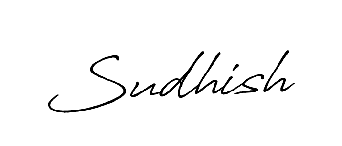 Design your own signature with our free online signature maker. With this signature software, you can create a handwritten (Antro_Vectra_Bolder) signature for name Sudhish. Sudhish signature style 7 images and pictures png