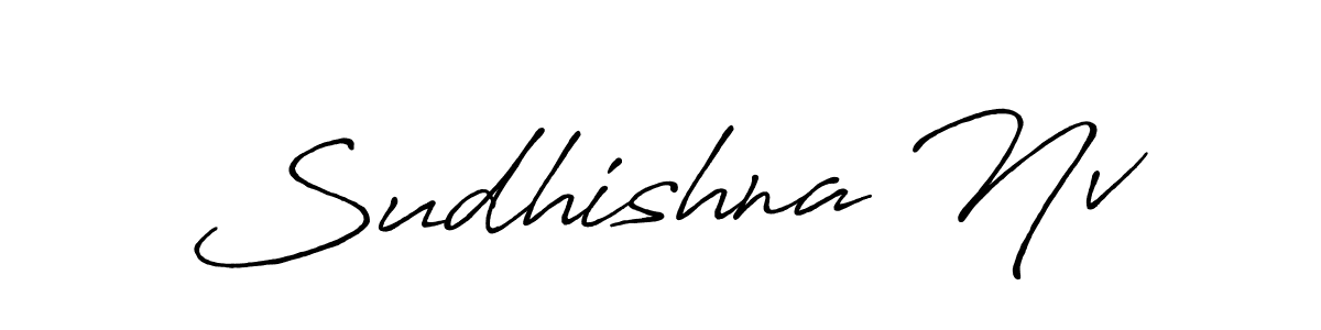 You should practise on your own different ways (Antro_Vectra_Bolder) to write your name (Sudhishna Nv) in signature. don't let someone else do it for you. Sudhishna Nv signature style 7 images and pictures png