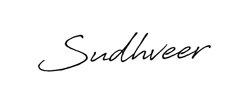 How to make Sudhveer signature? Antro_Vectra_Bolder is a professional autograph style. Create handwritten signature for Sudhveer name. Sudhveer signature style 7 images and pictures png