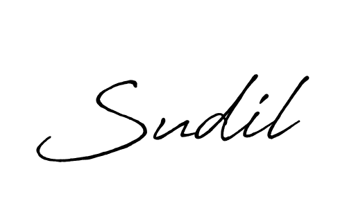 How to make Sudil name signature. Use Antro_Vectra_Bolder style for creating short signs online. This is the latest handwritten sign. Sudil signature style 7 images and pictures png