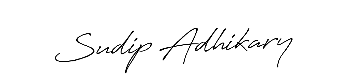 Design your own signature with our free online signature maker. With this signature software, you can create a handwritten (Antro_Vectra_Bolder) signature for name Sudip Adhikary. Sudip Adhikary signature style 7 images and pictures png