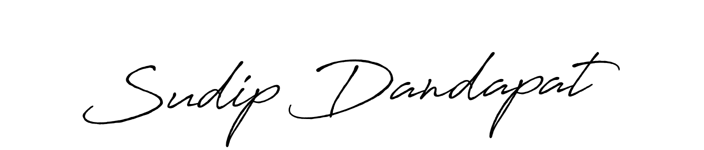 How to make Sudip Dandapat name signature. Use Antro_Vectra_Bolder style for creating short signs online. This is the latest handwritten sign. Sudip Dandapat signature style 7 images and pictures png