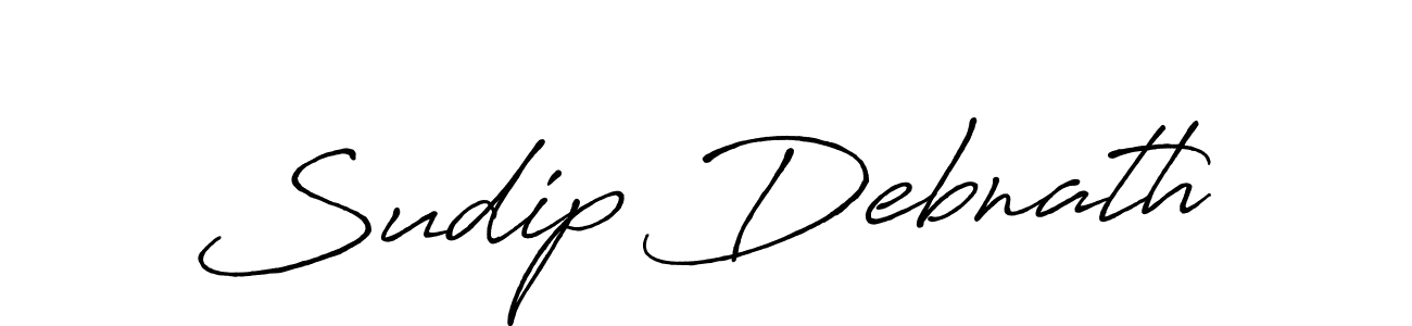 How to make Sudip Debnath name signature. Use Antro_Vectra_Bolder style for creating short signs online. This is the latest handwritten sign. Sudip Debnath signature style 7 images and pictures png