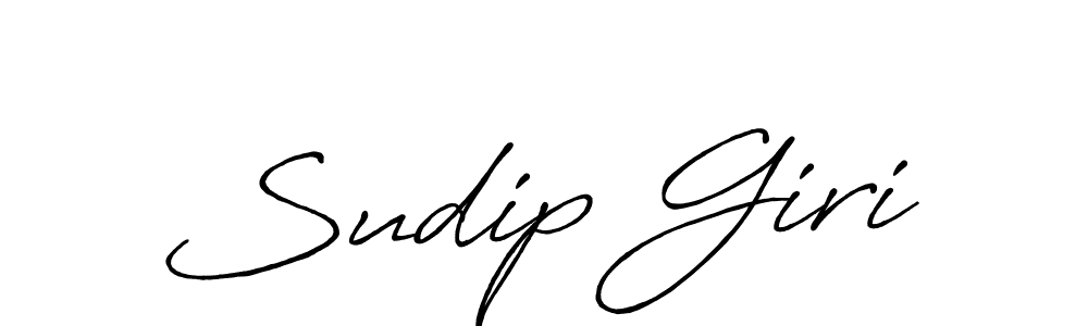 Make a beautiful signature design for name Sudip Giri. With this signature (Antro_Vectra_Bolder) style, you can create a handwritten signature for free. Sudip Giri signature style 7 images and pictures png