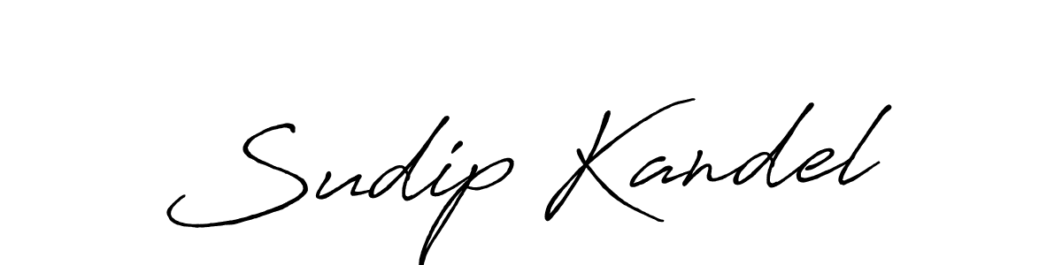 Sudip Kandel stylish signature style. Best Handwritten Sign (Antro_Vectra_Bolder) for my name. Handwritten Signature Collection Ideas for my name Sudip Kandel. Sudip Kandel signature style 7 images and pictures png