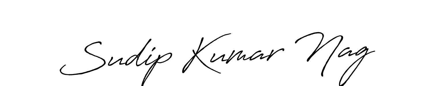 Create a beautiful signature design for name Sudip Kumar Nag. With this signature (Antro_Vectra_Bolder) fonts, you can make a handwritten signature for free. Sudip Kumar Nag signature style 7 images and pictures png