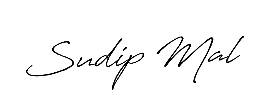 How to make Sudip Mal name signature. Use Antro_Vectra_Bolder style for creating short signs online. This is the latest handwritten sign. Sudip Mal signature style 7 images and pictures png