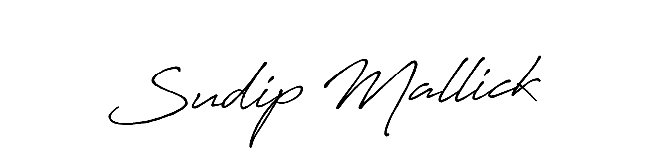 Make a beautiful signature design for name Sudip Mallick. With this signature (Antro_Vectra_Bolder) style, you can create a handwritten signature for free. Sudip Mallick signature style 7 images and pictures png