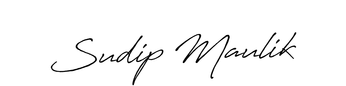 It looks lik you need a new signature style for name Sudip Maulik. Design unique handwritten (Antro_Vectra_Bolder) signature with our free signature maker in just a few clicks. Sudip Maulik signature style 7 images and pictures png